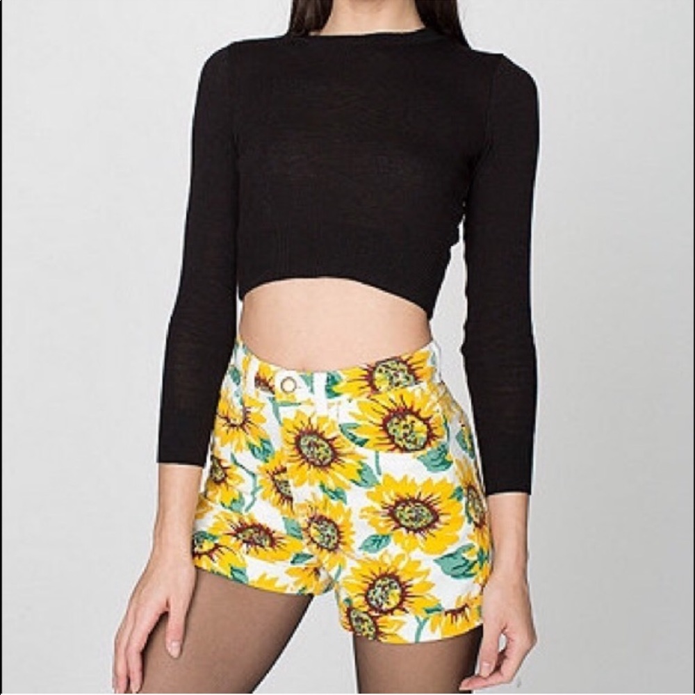 American Apparel sunflower shorts